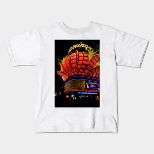 Flamingo Hotel Neon Signs Las Vegas America Kids T-Shirt